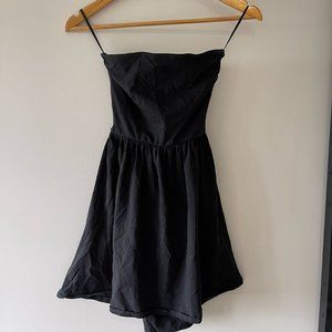 Talula aritzia black strapless dress